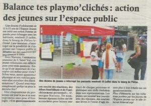 JOURNAL LES INFOS Action Des Jeunes Sur L'espace Publics