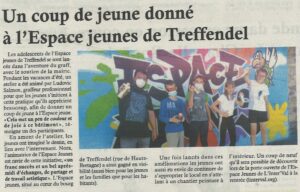 JOURNAL LES INFOS ESPACES JEUNES DE TREFFENDEL REPEINT PAR LES JEUNES