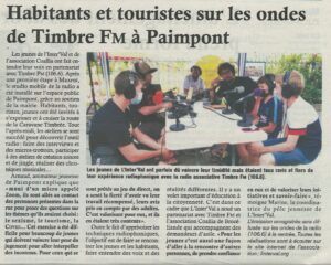 JOURNAL LES INFOS Habitants Et Touristes Sur Les Ondes De Timbre FM à Paimpont