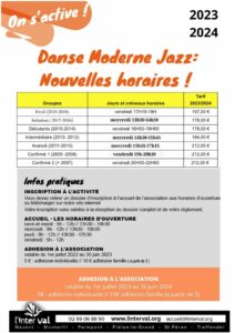 Inscriptions Danse 2023.2024