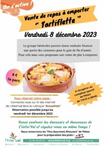 AFFICHE REPAS EMPORTER ACTIVITE DANSE